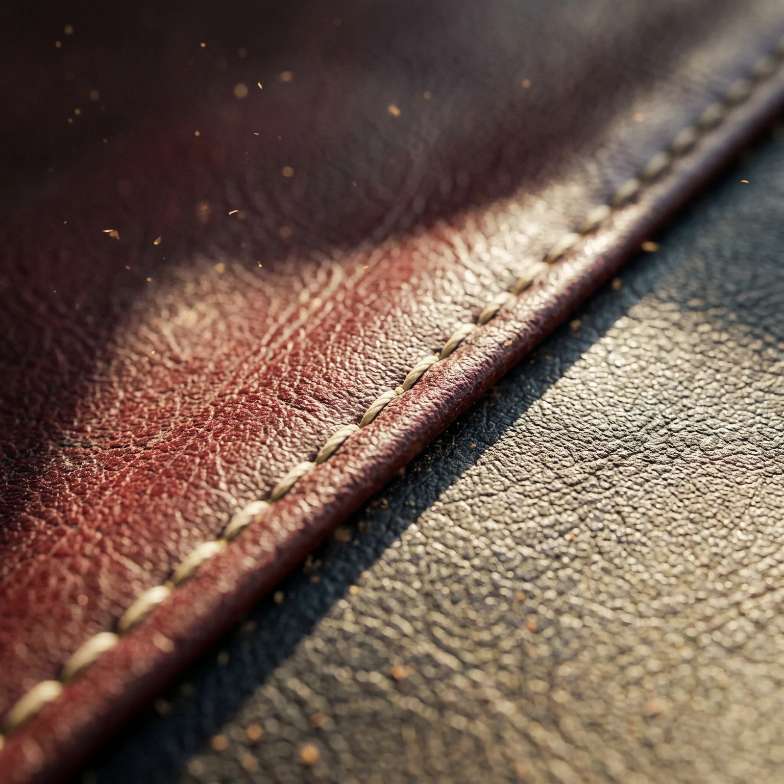 Oxblood leather